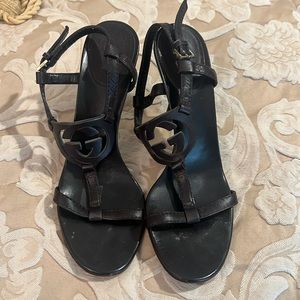 Brown, leather sandals